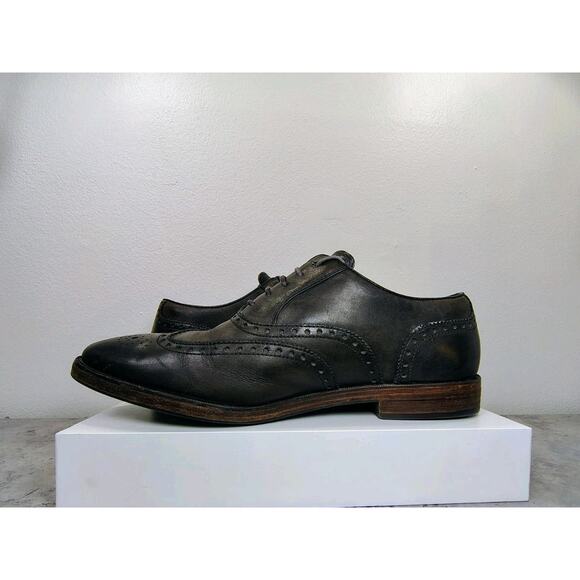 Cole Haan Hamilton Grand Dress Shoes Mens 9 Dark Brown Wing Tip Oxford - Picture 5 of 15